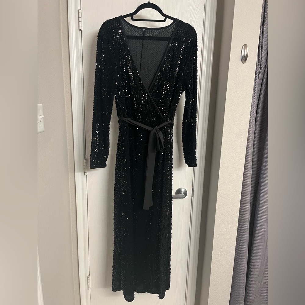 Women’s floor length sequined dress